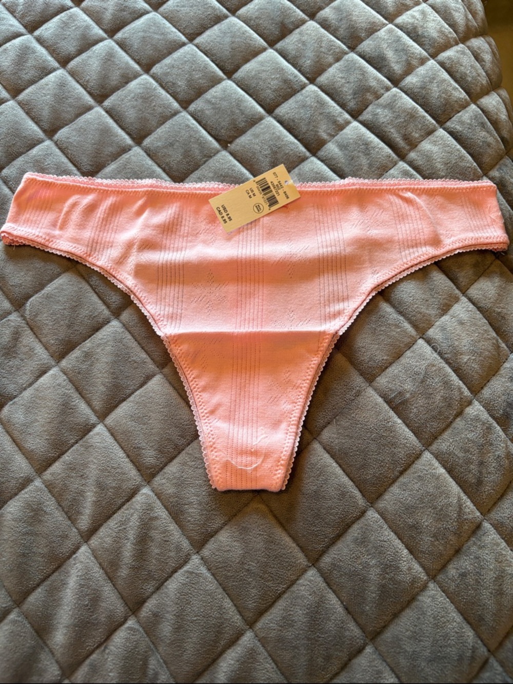 Pink Ribbed thing. Medium